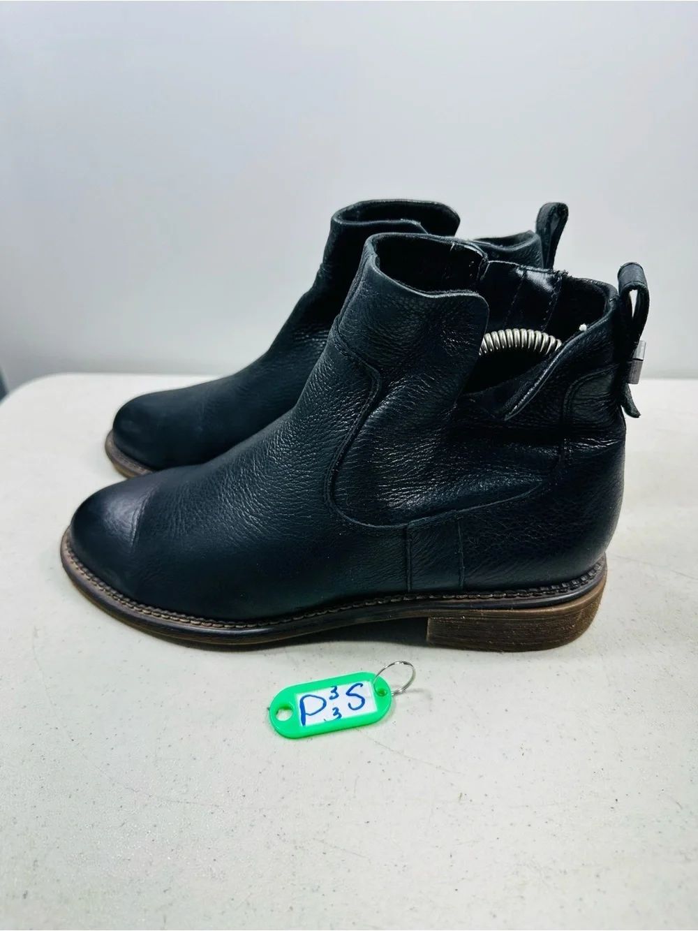FRANCO SARTO Leather Ankle Studded Bootie sz 7M BLACK